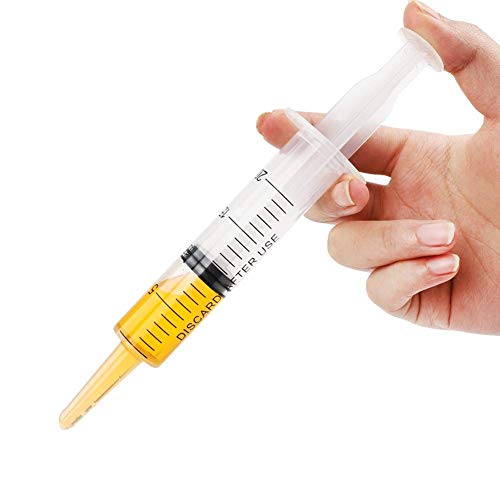 20ml & 60ml Syringe Plastic Liquid Measuring for Scientific Labs, Measuring, Watering, Refilling, Filtration, Feeding Pets, Medical Student, Oil or Glue Applicator Tools, 2pcs Syringe with 2pcs Tubes