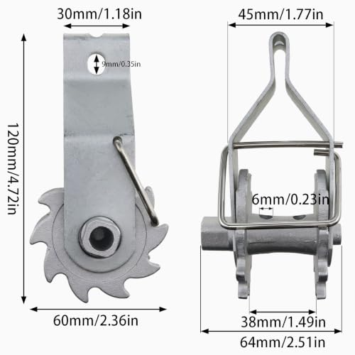 2PCS Electric Fence Strainer Heavy-Duty Direct-Flow Type Wire Ratchet Tensioner Tensioning Tool for Electric Fences on Farms Practical Fence Tensioner