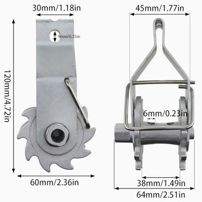 2PCS Electric Fence Strainer Heavy-Duty Direct-Flow Type Wire Ratchet Tensioner Tensioning Tool for Electric Fences on Farms Practical Fence Tensioner