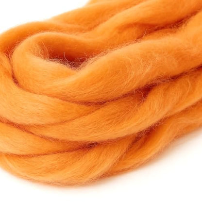 3.4oz Needle Felting Wool Sun Orange for DIY Needle Craft Enthusiasts - color: Sun Orange