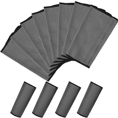 Jexine 8 Pcs Mesh Fly Boots for Horse - color: Dark Gray