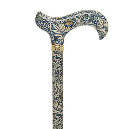 Royal RC Canes Walking Sticks for Men and Women - Stylish Designer Fashionable Adjustable Derby Canes - Lightweight Aluminum Cool Walking Sticks with HD Patterns - color: Blue /Gold Floral (Multicolor)