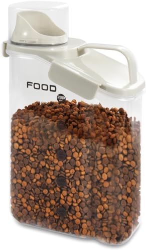 Pet Food Storage Container with Large Pour Spout, White - color: White