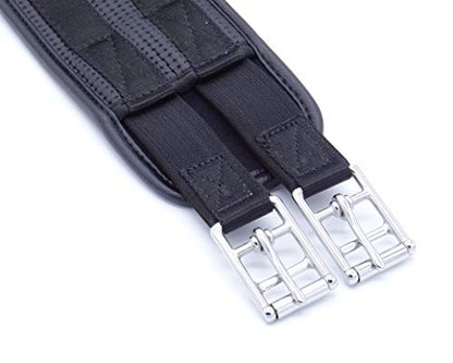English AirFoam Cushion Contour Shaped Chafeless Nylon Neoprene Girth - Brown - Black - 54", 52", 50", 48", 46", 44", 42" - color: Black, size: 48 inch