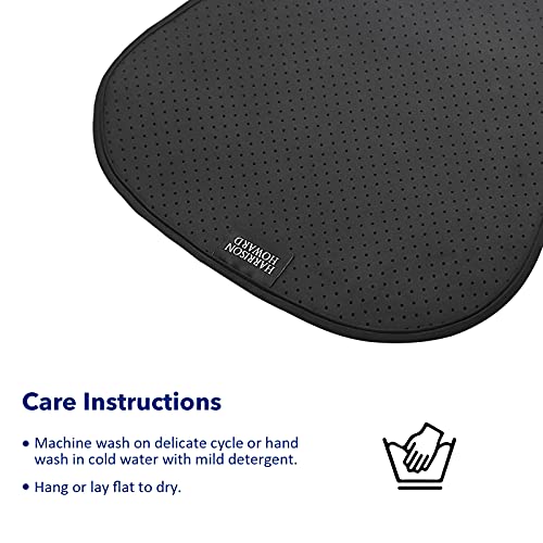 Harrison Howard Perforated Horse Saddle Pad Liner, Breathable Neoprene Anti-Slip Horse Under Pad for Riding-Black