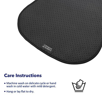 Harrison Howard Perforated Horse Saddle Pad Liner, Breathable Neoprene Anti-Slip Horse Under Pad for Riding-Black