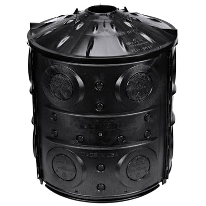 NDS FWAS24 50 Gal. Flo Stormwater Dry Well System Kit with 3 Side Panels & 1 Cover, Ideal for Rainwater Collection, Black