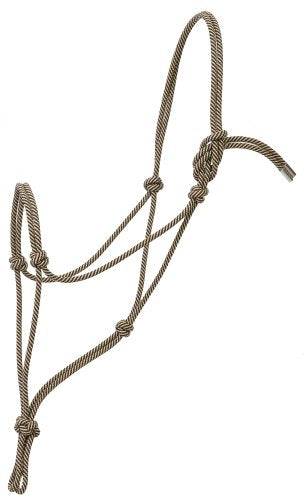 Weaver Leather Silvertip No. 95 Rope Halter, Large, Black/Tan