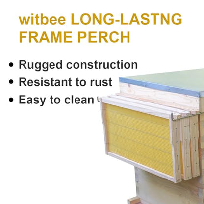 witbee 2Pcs Bee Hive Frame Holder, Stainless Steel Frame Grip Tool Beehive Frame Perch for Honey Harvesting and Inspection Beekeeping - size: 2pcs