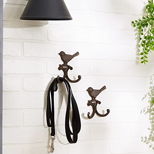 DII Cast Iron Decorative Wall Hook Set, Bird, 2 Count - size: Bird