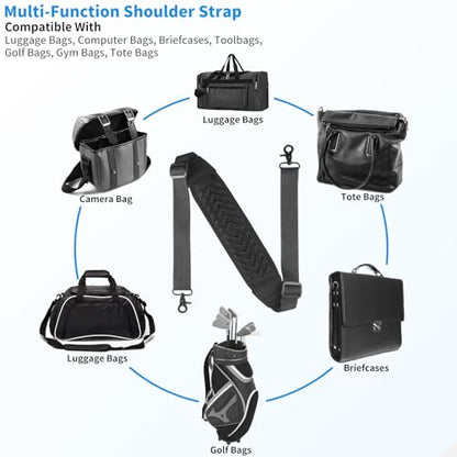 FIEIL 3D Air Cushion Ultra Comfortable Duffel Bag Strap，55" Universal Laptop Shoulder Strap, with Double Adjustable Buckles and Metal Hooksfor Briefcase Computer Messenger Bag (140CM Reduced Stress)