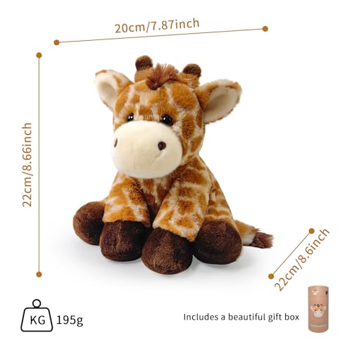 Giraffe Stuffed Animal 8.5In Microwavable Weighted Soft Lavender - style: Giraffe-Lavender