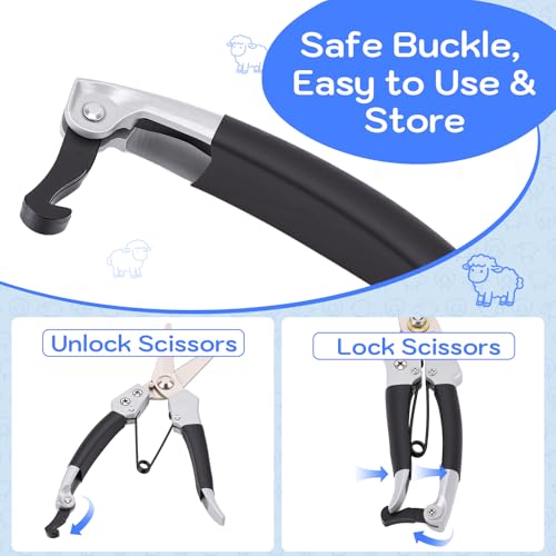 Rosvola Goat Hoof Trimmers, 8 Inch Multifunction Sheep Hoof Trimming Shear, Hoof Care Trimming Shears Nail Clippers for Livestock Twig and Floral