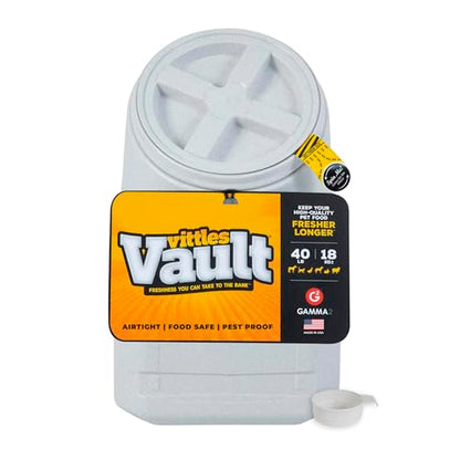 Vittles Vault Airtight Stackable Pet Food Storage Container, Up to 60lbs - size: 40 Pounds