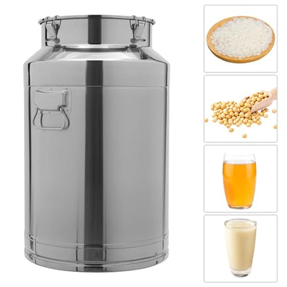 76L/20Gal Milk Can - 304 Stainless Steel Milk Jug With Locking Latch, Milk Bucket Wine Pail Bucket With Silicone Sealed Lid - size: 76L/20Gal