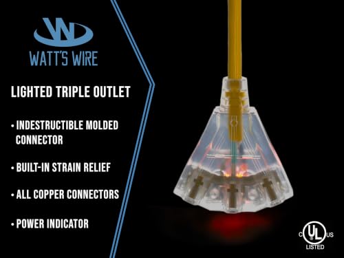 10 ft 10 Gauge Extension Cord - Outdoor Extension Cord - Watt's Wire - size: 10 Ft