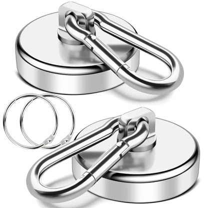 200Lbs Magnetic Carabiner Hook 2 Pcs Strong Magnetic Hooks Heavy Duty - style: 200lb-2P