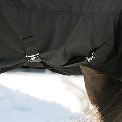 HORZE Nevada 1200D Lightweight Waterproof Horse Turnout Rain Sheet (No Fill) - Black - 63 in - size: 63 in