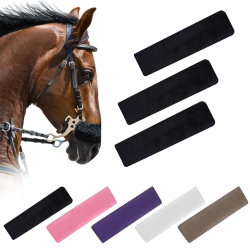 Fleece Horse Halter Cover, Horse Halter Noseband Cover, Halter Fleece Covers for Horses Bridle Nose Band Padded Replacement Accessories