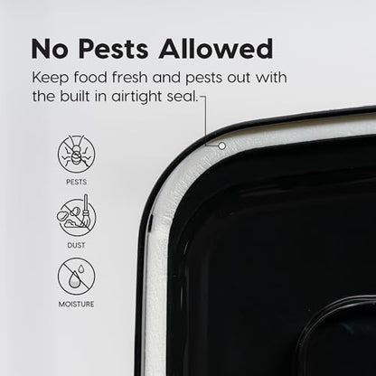 IRIS USA Dog Food Storage Container, Up to 40 lbs, Smoke, Made in USA - color: Smoke, size: 40 lbs