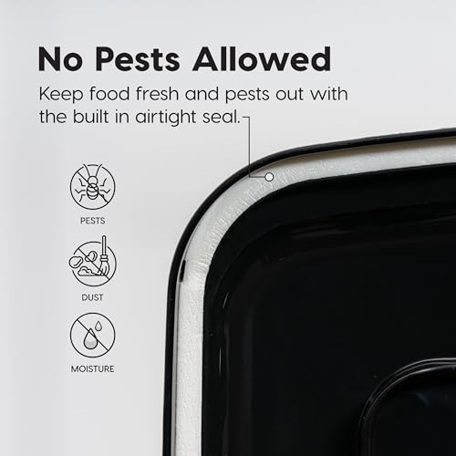 IRIS USA Dog Food Storage Container, Up to 13 lbs, Smoke, Made in USA - color: Smoke, size: 13 lbs