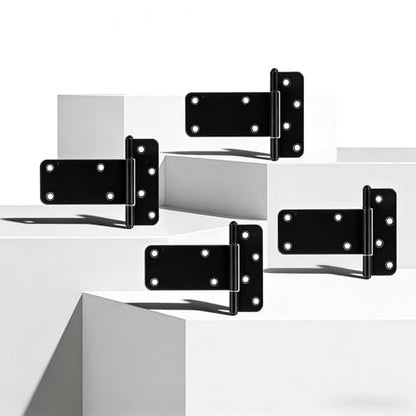 4 Pack 6” Heavy Duty Gate Hinges,280 Lbs Capacity Black Door Hinges | T Gate Hinges, Wrought Hardware for Wooden Fences, Barn Door, Screws Included (6 inches - 4 Pack) -Patent Pending - size: 6 inches - 4 Pack
