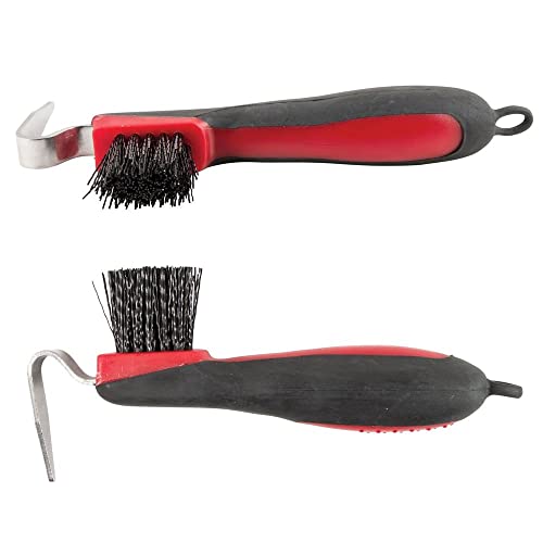 Schneiders Deluxe Horse Grooming Kit | Color Red | Comprehensive Horse Care | Extra Roomy Tote | Inclusive Grooming Tools | Stylish Black & Red Design | Convenient Shoulder Strap - color: Red