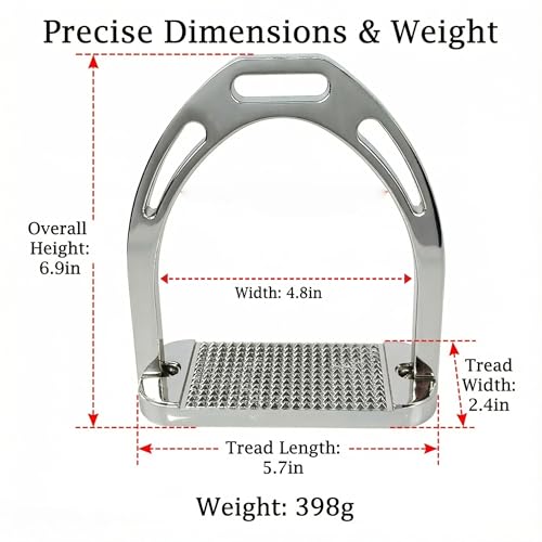 THREE ARCHERS Lightweight English Stirrups for Jumping/Dressage/Trail - color: Silver