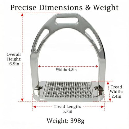 THREE ARCHERS Lightweight English Stirrups for Jumping/Dressage/Trail - color: Silver