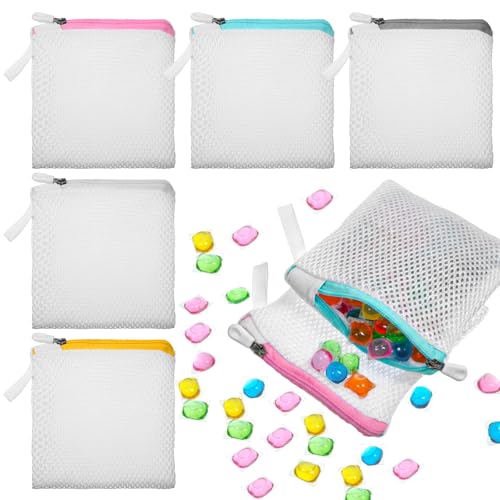 5 Pcs Small Mesh Laundry Bag Mini Lingerie Bags 5.5 x 4.7 Inch for Washing Delicates With Zipper for Socks, Bra, Underwear, Travel Clothing Storage