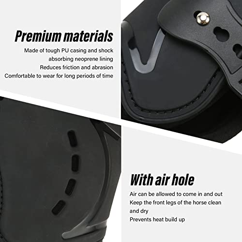 Horse Boots, Lightweight Horse Tendon Boots with Adjustable Buckle, Secure Leg Protection for Horse, Pairs of 2 - size: Large