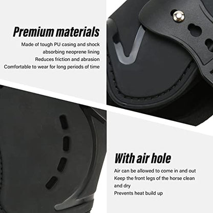 Horse Boots, Lightweight Horse Tendon Boots with Adjustable Buckle, Secure Leg Protection for Horse, Pairs of 2 - size: Large
