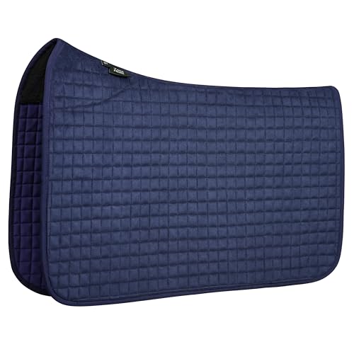 Tackmore All-Purpose Square Quilted Western Saddle Pad, Horse Saddle Pad - color: Navy