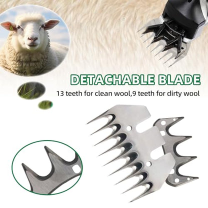 Sheep Shear Blade Straight 9-Tooth Wool Shearing Comb and Cutter Blade Set Sheep Alpaca Goats Farm Tool