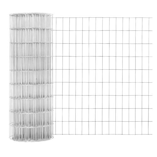 Fencer Wire Welded Wire Fence 12.5 Gauge, Galvanized Welded Fence Wire Roll, Mesh Size 2-Inch x 4-Inch, Hog Wire Fencing Cage, Multiple Use for Home Improvement & Animals Enclosure (4ft. x 100ft.) - style: 4 ft. x 100 ft.