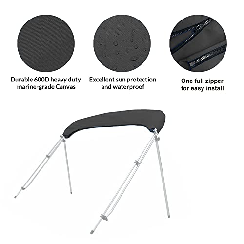 SavvyCraft Boat Bimini Top Cover Storage Boot, Black 85"-90" W - color: Black, size: 85"-90" W