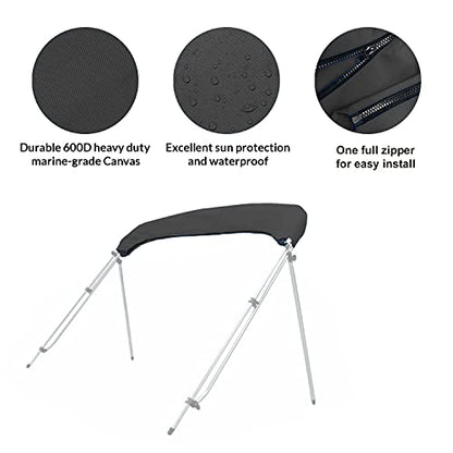 SavvyCraft Boat Bimini Top Cover Storage Boot, Black 85"-90" W - color: Black, size: 85"-90" W