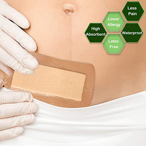 NeuHeils Silicone Foam Dressing with Border 4''x8'' 5 Pks - size: 4''x8'' (Pack of 5)