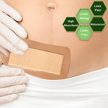 NeuHeils Silicone Foam Dressing with Border 4''x8'' 5 Pks - size: 4''x8'' (Pack of 5)