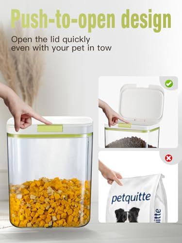 LivLab Mker 5.8lbs/98OZ/5.3qt Airtight Dog food storage container with lids,Dog Treat Container With Measuring cup,Dry Pet Food storage bin for Dogs,Cats,and Birds 5.5L