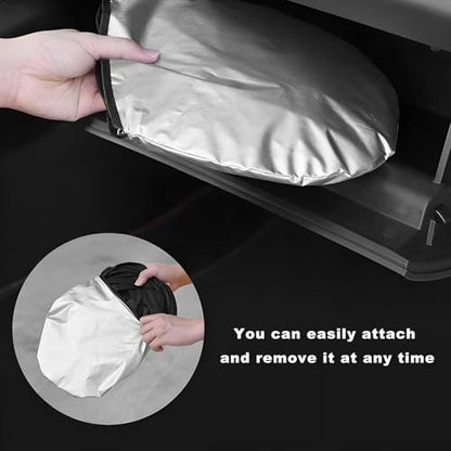 Windshield Sun Shade with American Flag Design, Heat-Insulation Patriotic Auto Sun Shade for Front Windshield, Foldable US Flag Windscreen UV Ray Blocker for Cars Trucks SUVs (Red) - color: Red