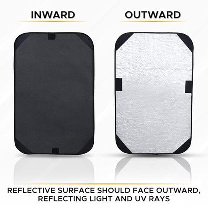 EcoNour RV Door Window Shade 2 Pack| Trailer RV Skylight - color: Black, size: Medium
