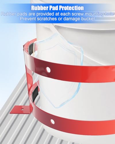 5 Gallon Bucket Holder, Aluminum Rack with Hooks for RV Truck UTV Trailer - style: 2 Pieces Cylindrical Bucket Rack