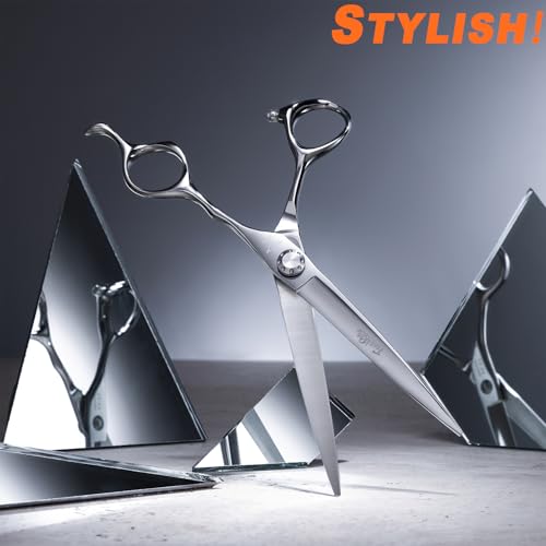 High-end Professional Extremely Very Sharp Barber Hair Cutting Scissors Hairdresser Shears For Hair 6.5 Inch Haircut Scissor Made Of Stainless Steel Alloy For Hairdressing Salon and Home Use - size: 6.5 Inch, style: Shears