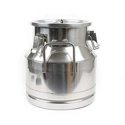 20L/5.25Gal Milk Cans-Stainless Steel Milk Transport Barrels Pail Milk Bucket Jug Oil Barrel Wine Barrel Canister Silicone Seal Barrels - size: 20L