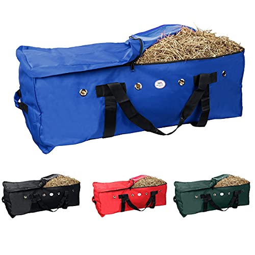 Majestic Ally 1200 D Nylon Fabric Large 44” x 20” x 16” and Extra Large 53"x 24" 20" Heavy-Duty Hay Bale Storage Bag (Red), Royal Blue, youth large / 11-13 - color: Royal Blue, size: Large