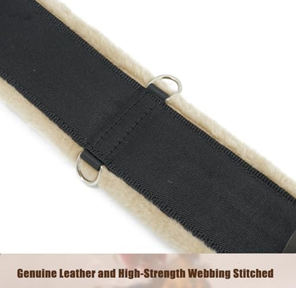 Jeereal Fleece Western Cinch,Breathable Horse Cinch Girth for Western Saddle - size: 32 Inch, style: Straight | Plus