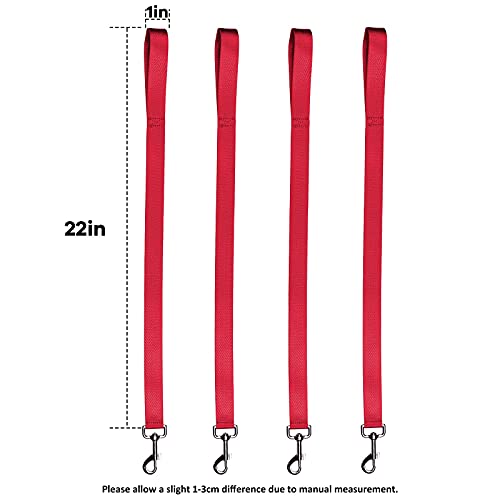 Harrison Howard 4PCS 22” Easily Packed Sturdy Nylon Bucket Straps for Hay Nets and Water Feeder Buckets-Red - color: 4PCS Red