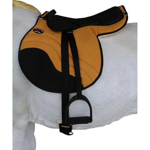 CHALLENGER Horse English Western Trail Fleece Padded Adjustable Bareback Saddle Pad 39TS05 - color: Tan