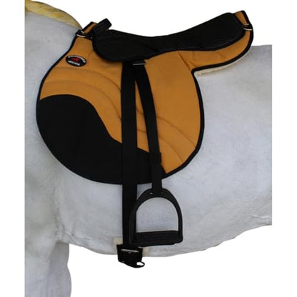 CHALLENGER Horse English Western Trail Fleece Padded Adjustable Bareback Saddle Pad 39TS05 - color: Tan